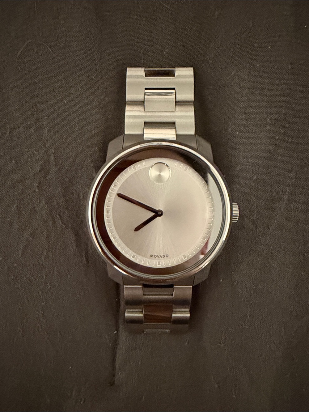 Movado Bold Quartz Silver Dial Watch